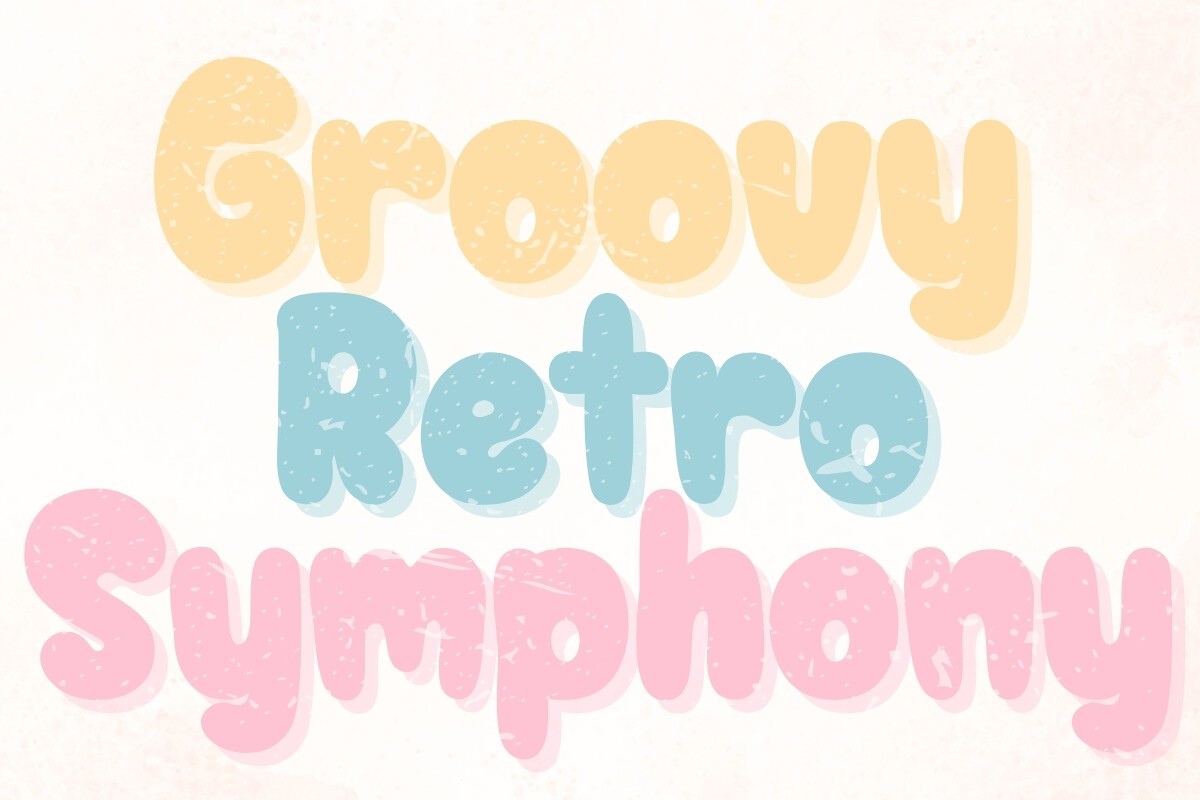 Ejemplo de fuente Groovy Retro Symphony Regular