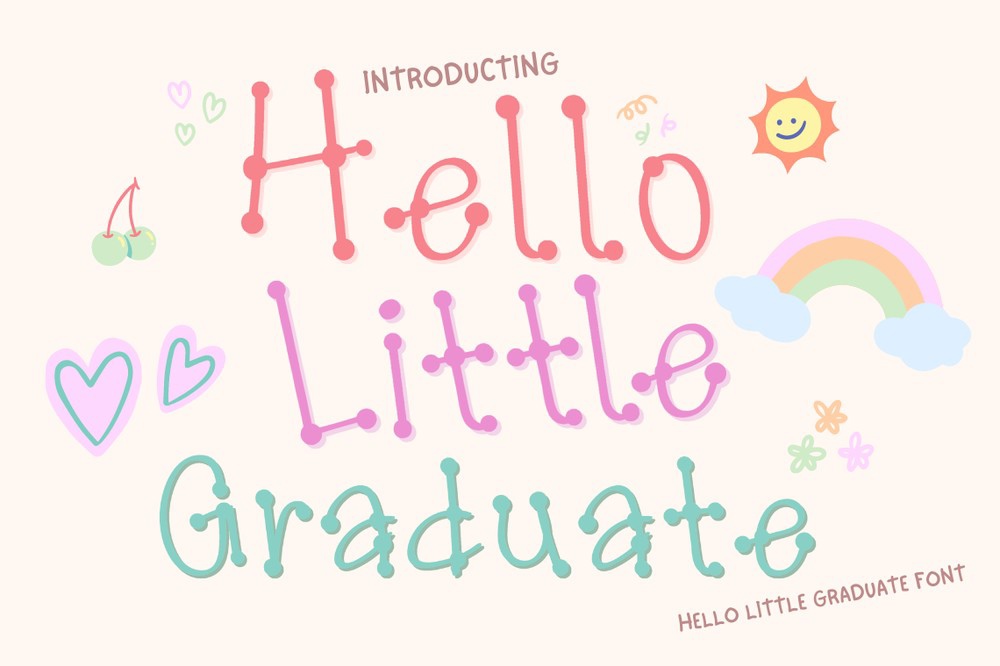 Ejemplo de fuente Hello Little Graduate