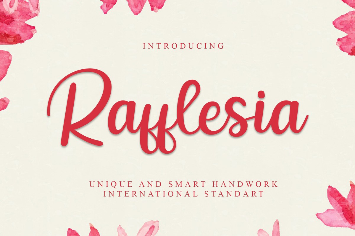 Ejemplo de fuente Rafflesia