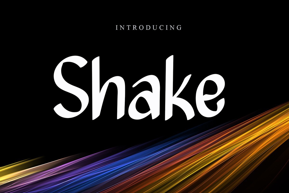 Ejemplo de fuente Shake