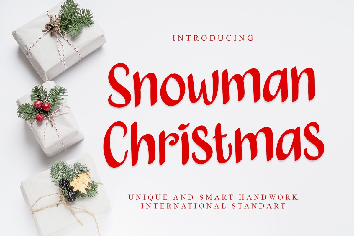 Ejemplo de fuente Snowman Christmas Regular