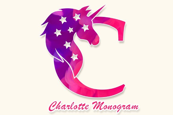 Ejemplo de fuente Charlotte Monogram