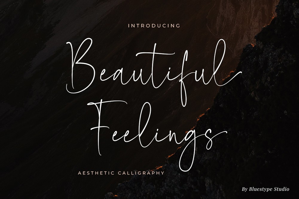 Ejemplo de fuente Beautiful Feelings