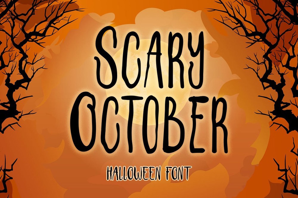 Ejemplo de fuente Scary October