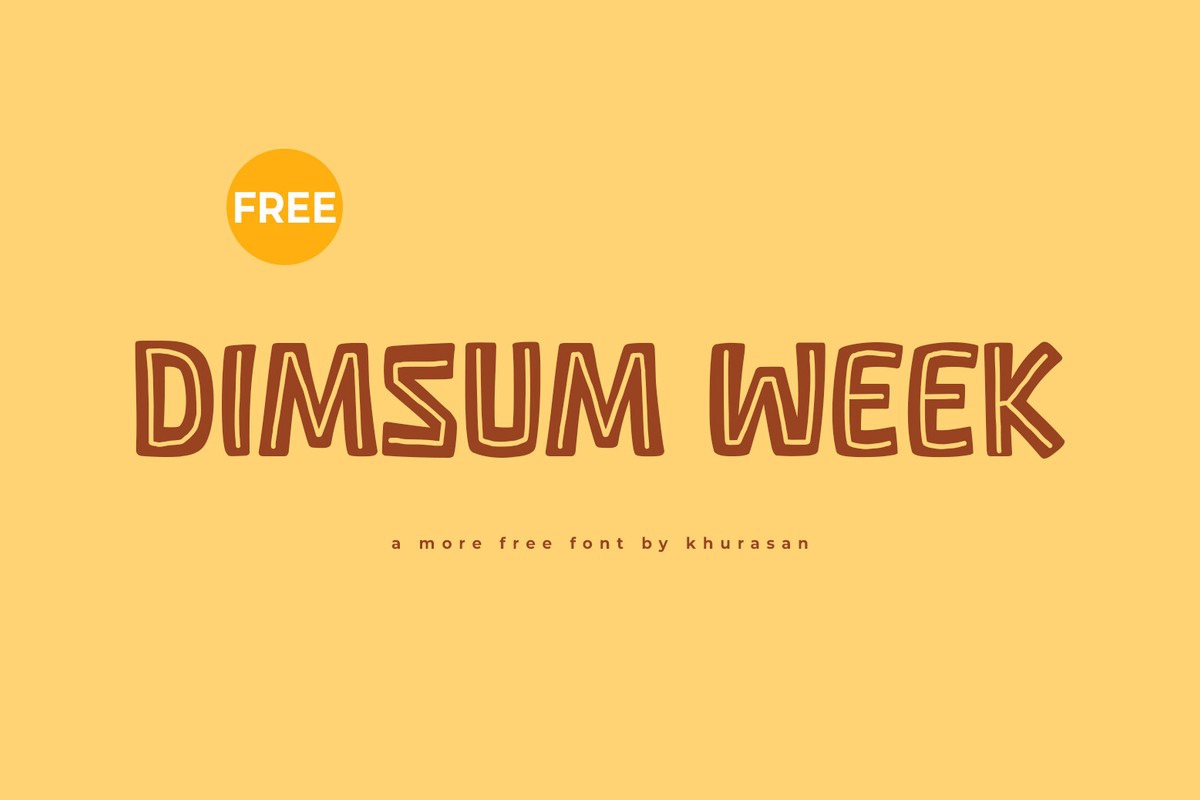 Ejemplo de fuente Dimsum Week Regular