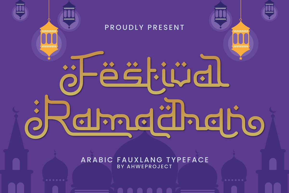 Ejemplo de fuente Festival Ramadhan