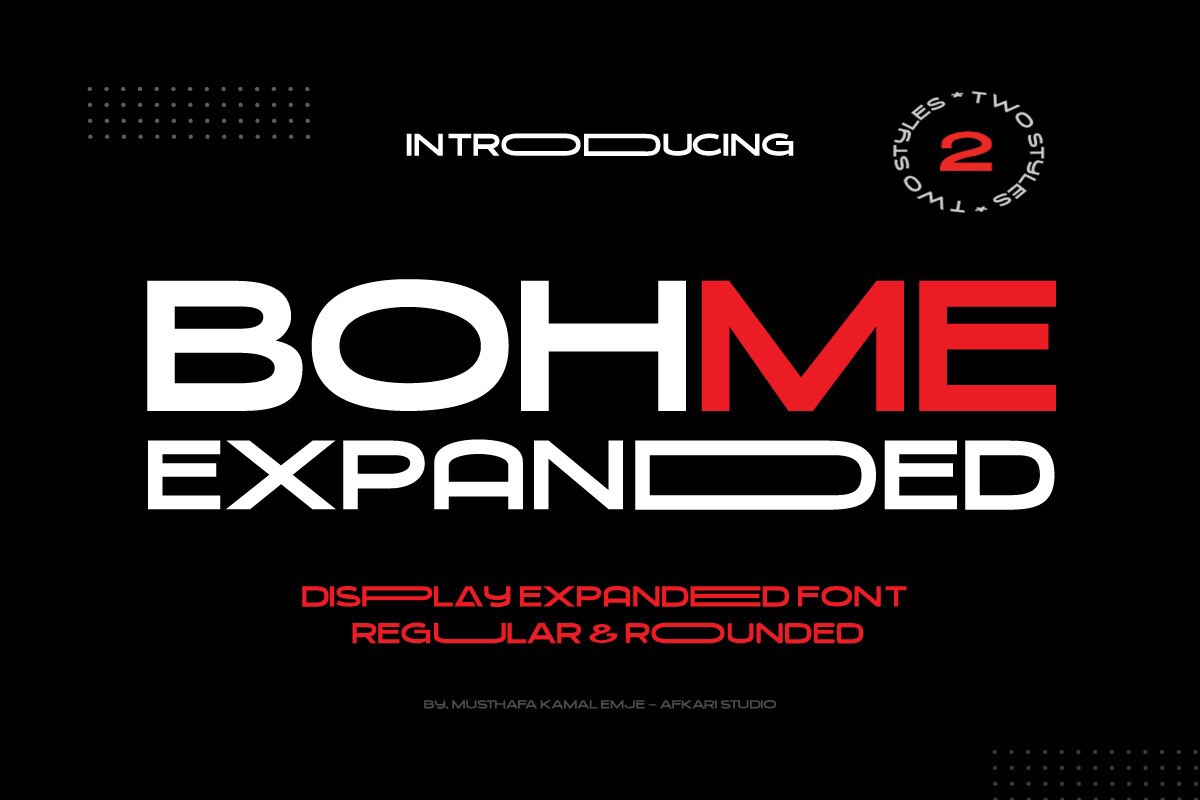 Ejemplo de fuente Bohme Expanded