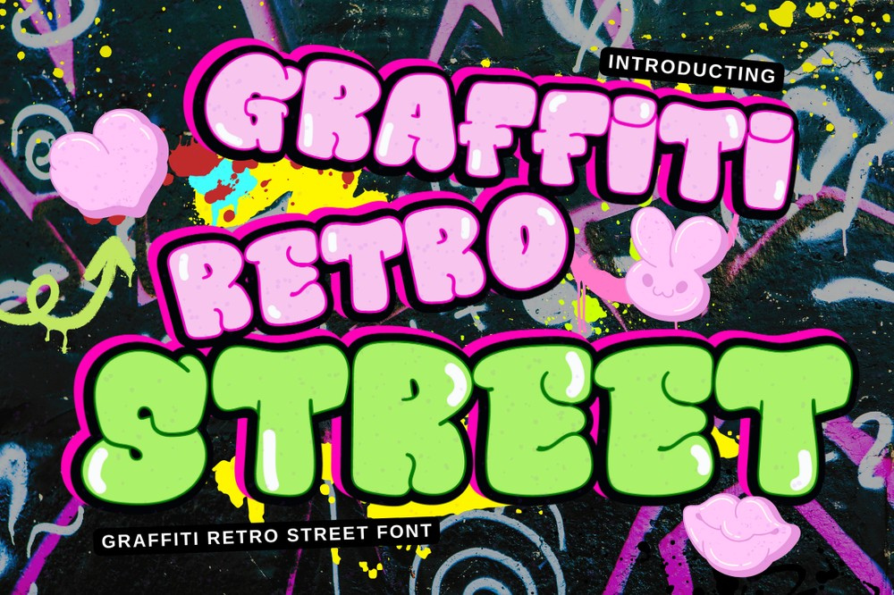 Ejemplo de fuente Graffiti Retro Street