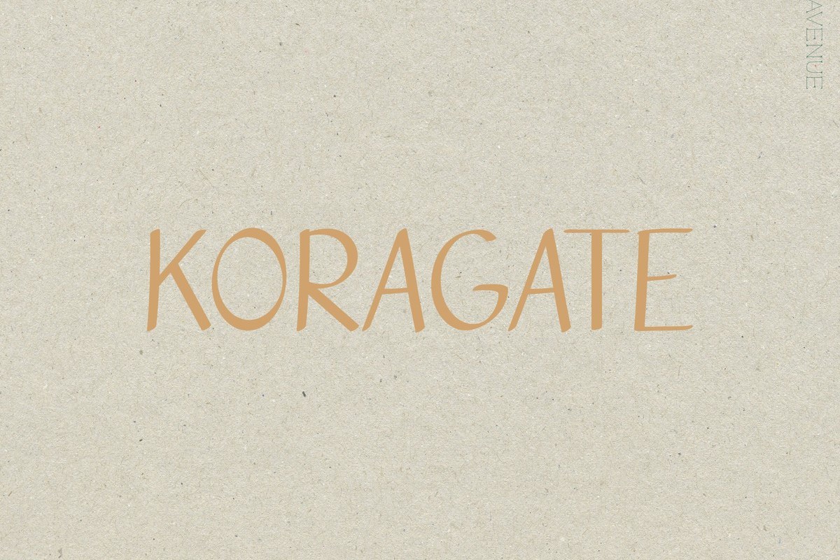 Ejemplo de fuente Koragate