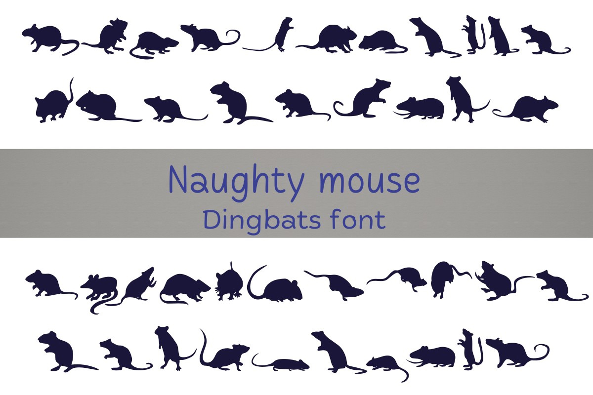 Ejemplo de fuente Naughty Mouse