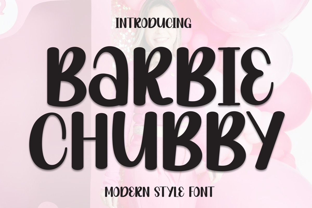 Ejemplo de fuente Barbie Chubby
