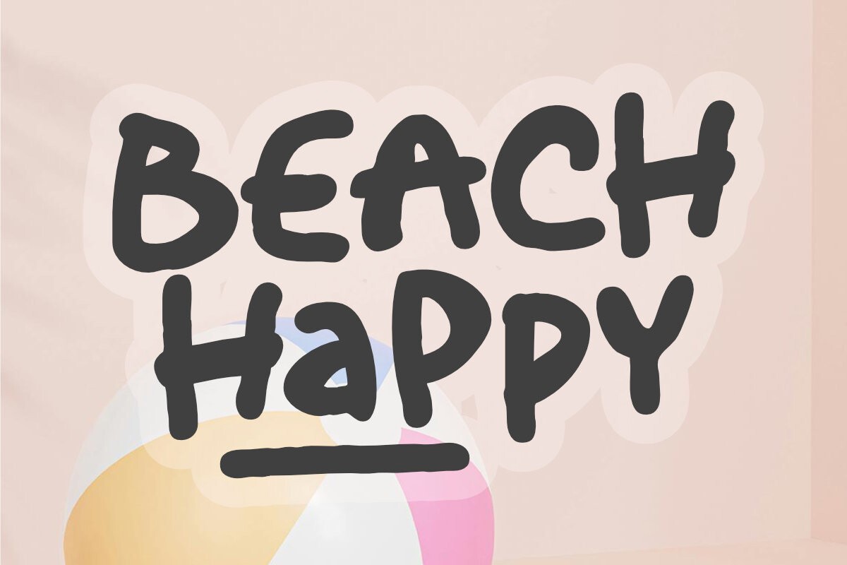 Ejemplo de fuente Beach Happy Regular