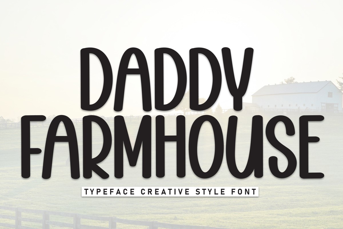 Ejemplo de fuente Daddy Farmhouse