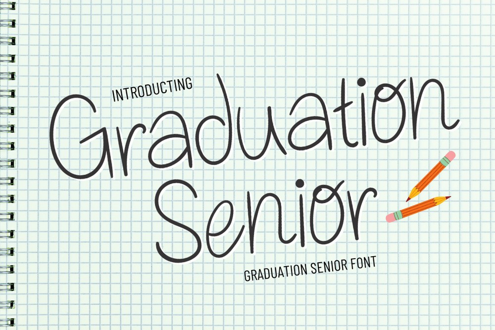 Ejemplo de fuente Graduation Senior