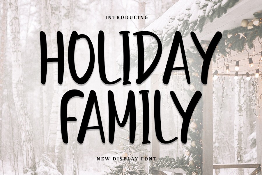 Ejemplo de fuente Holiday Family Regular