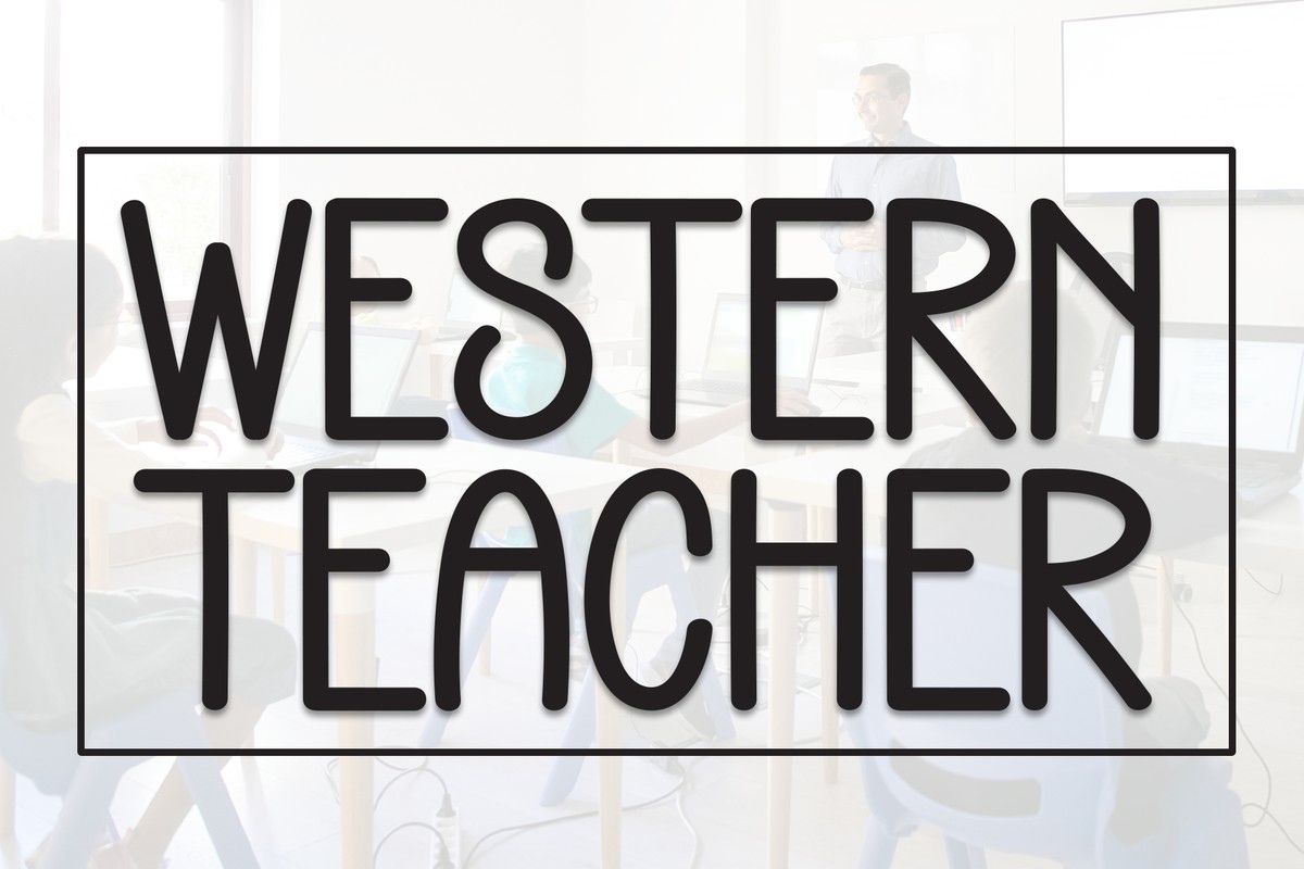 Ejemplo de fuente Western Teacher