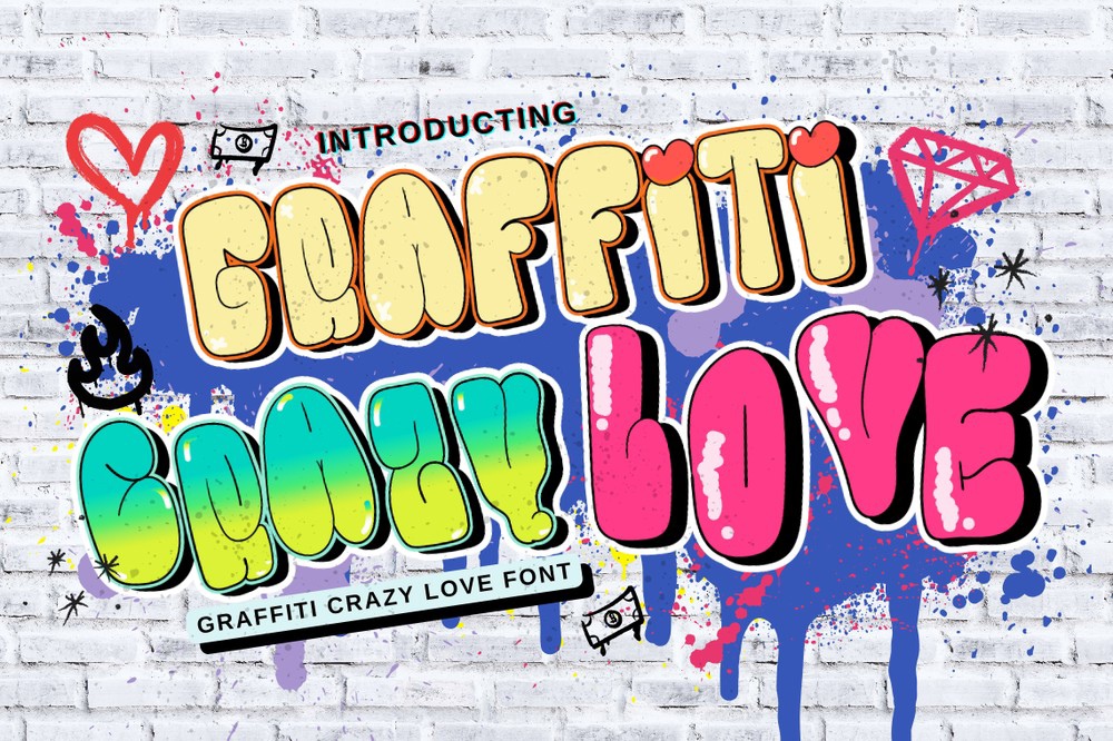 Ejemplo de fuente Graffiti Crazy Love