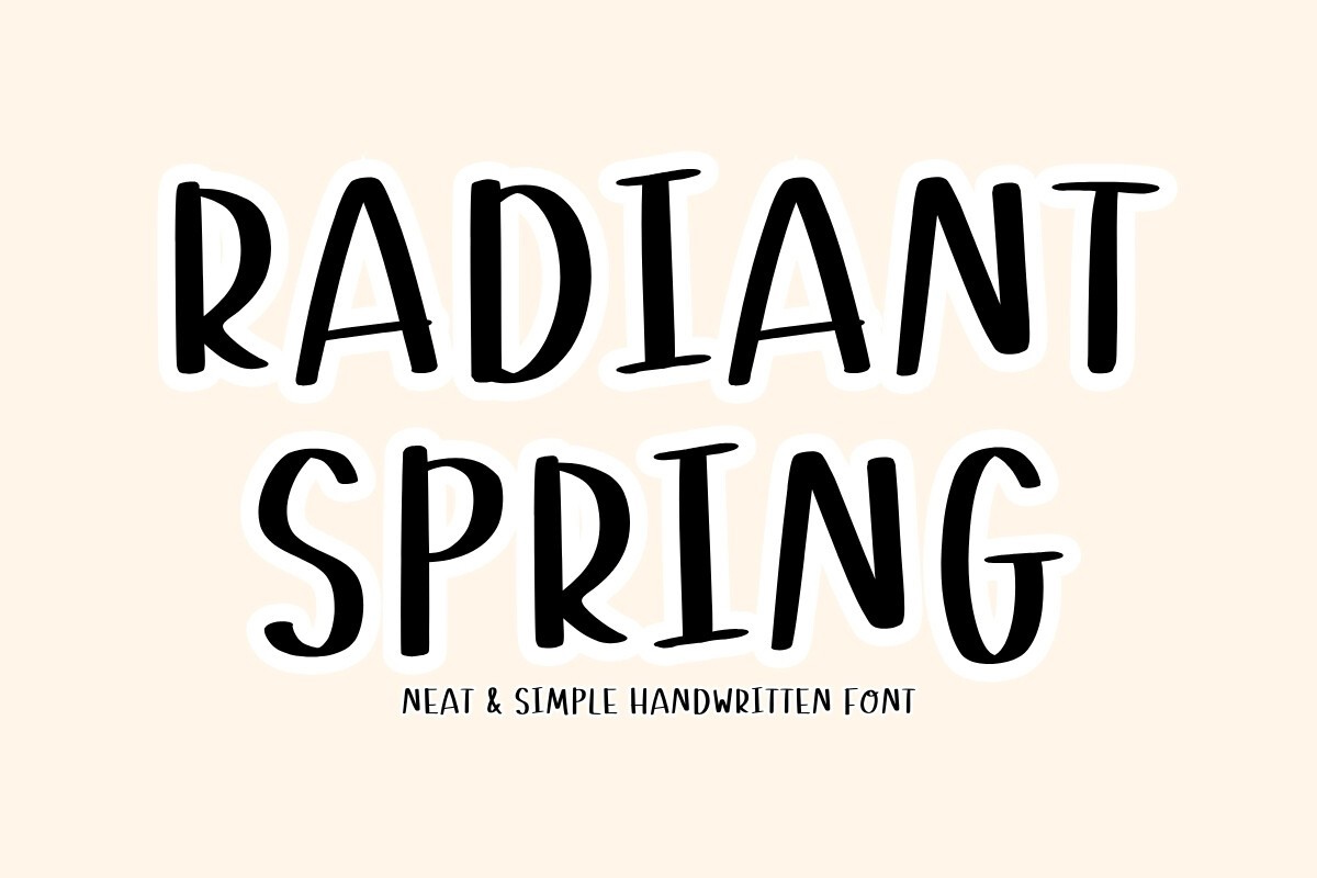 Ejemplo de fuente Radiant Spring
