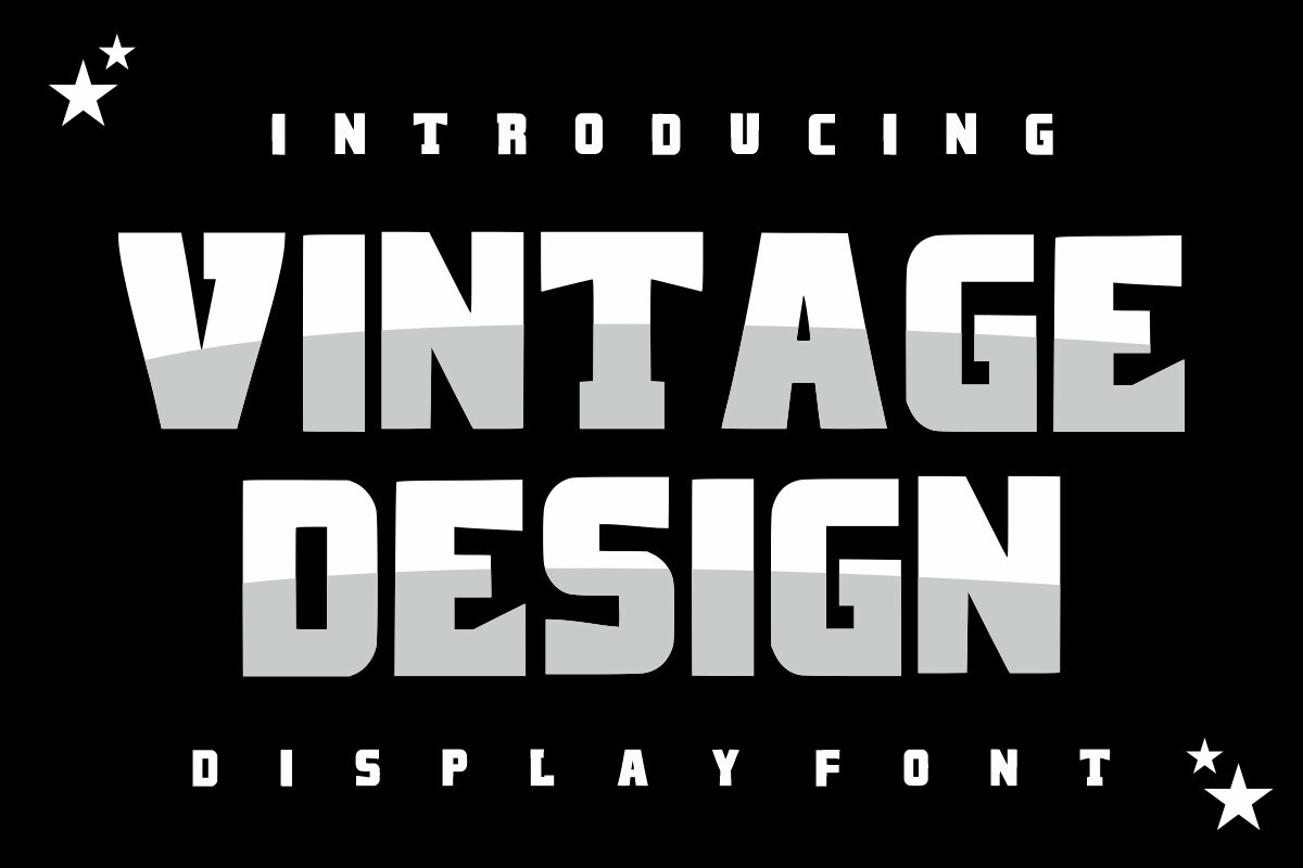 Ejemplo de fuente Vintage Design Regular