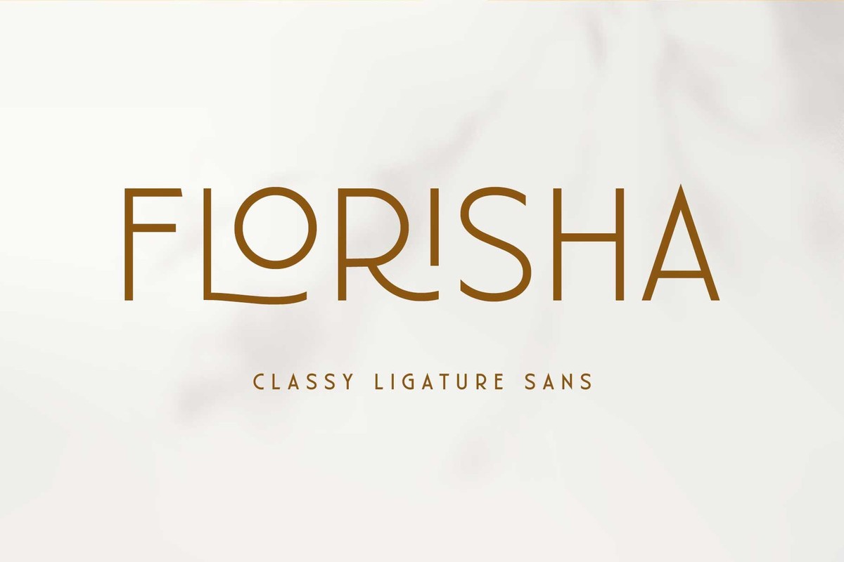 Ejemplo de fuente Florisha Light