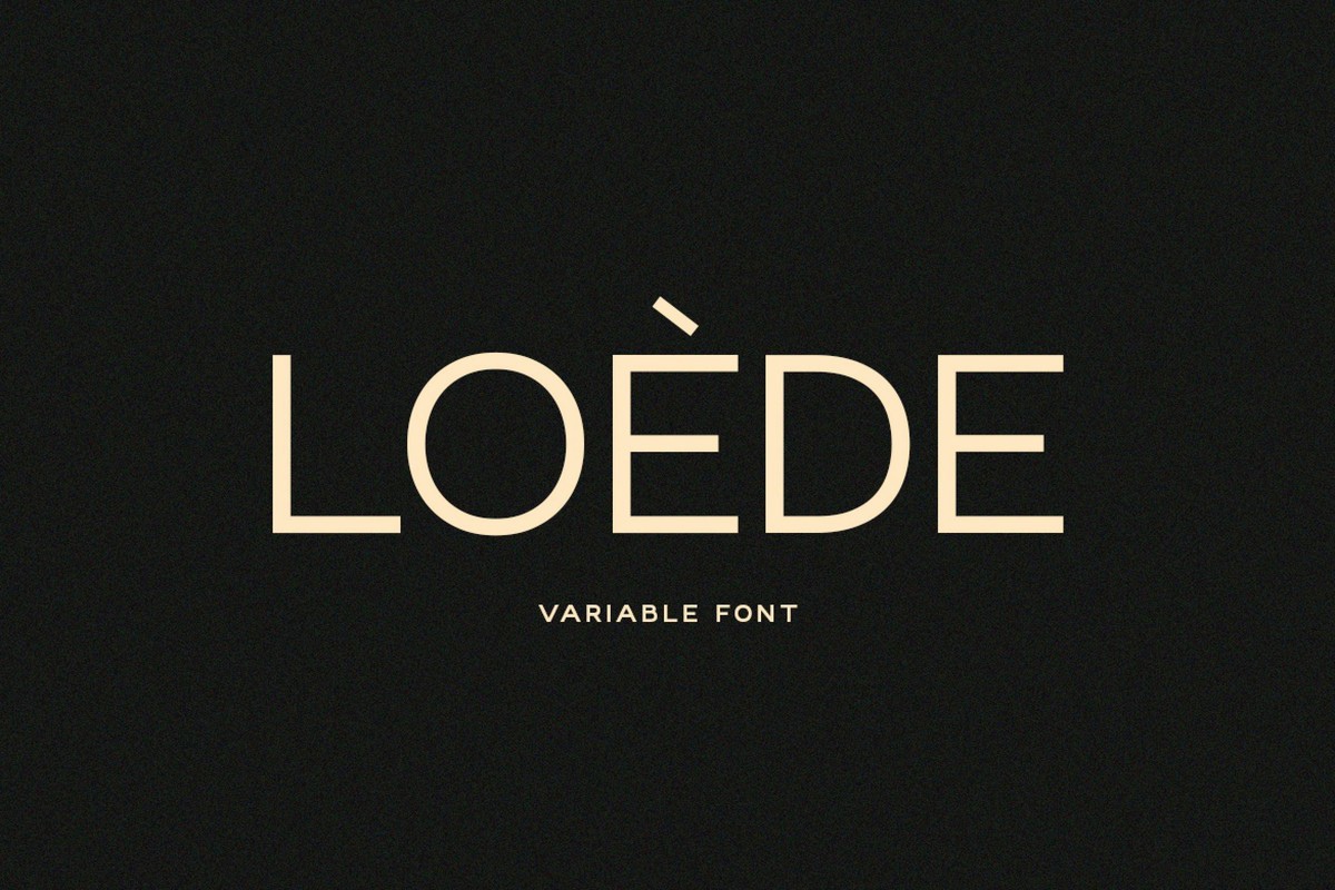 Ejemplo de fuente Loede Bold