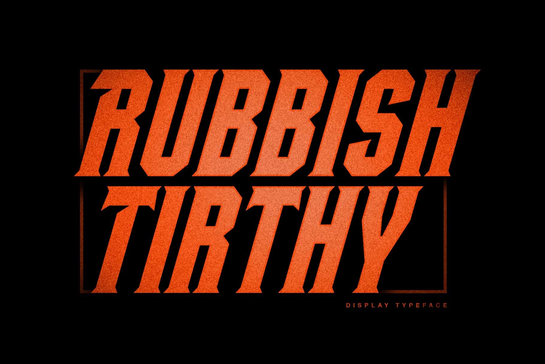 Ejemplo de fuente Rubbish Tirthy Regular