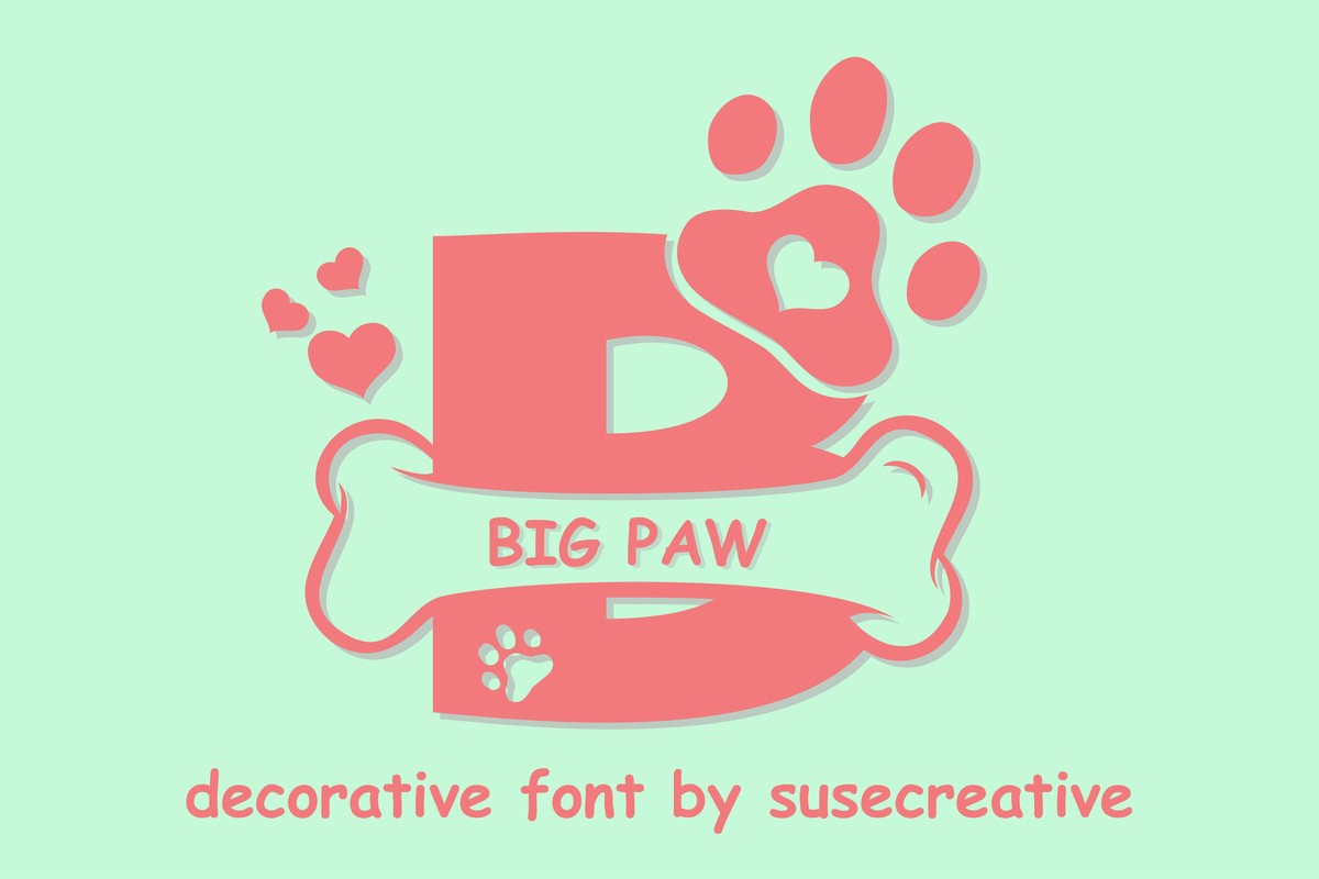 Ejemplo de fuente Big Paw