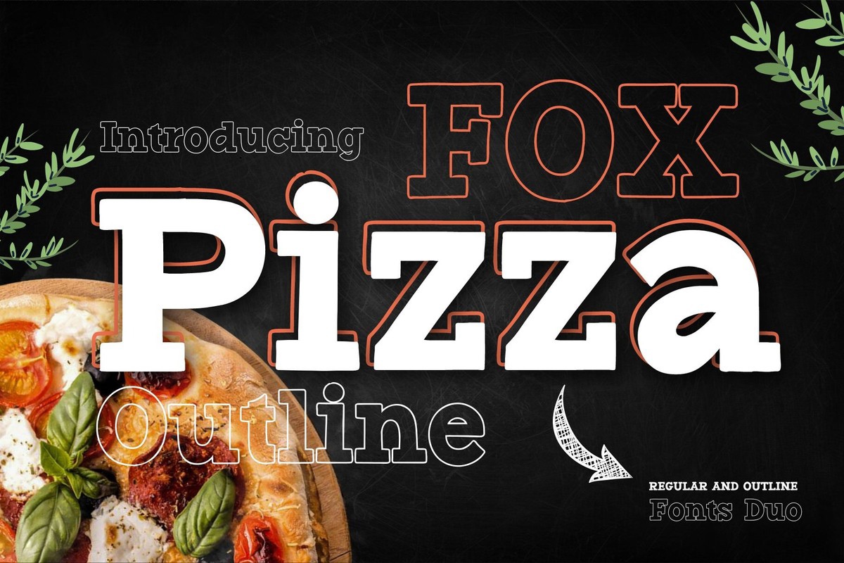 Ejemplo de fuente Fox Pizza Regular