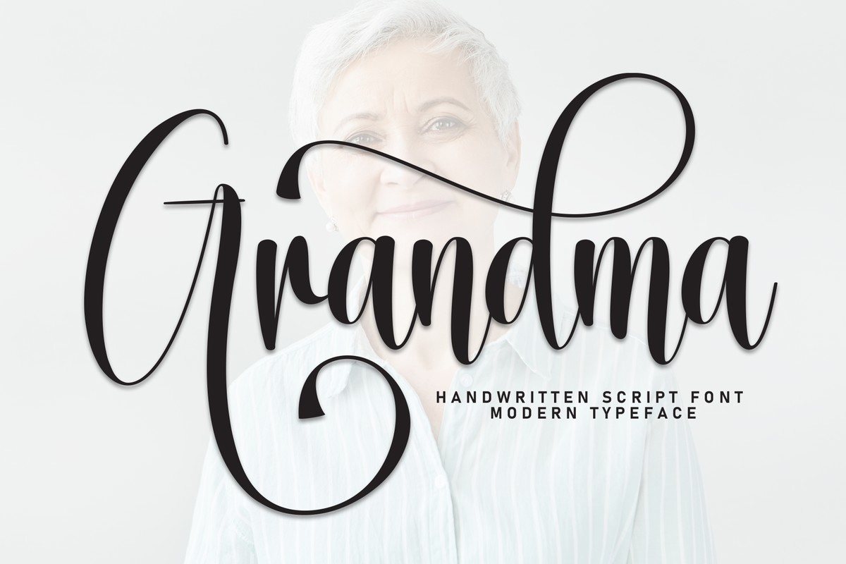 Ejemplo de fuente Grandma Regular