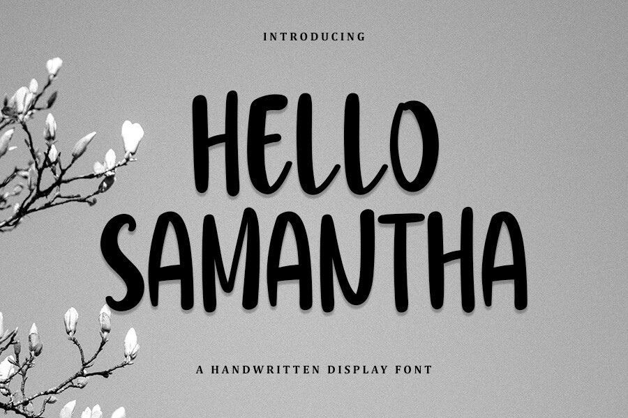 Ejemplo de fuente Hello Samantha