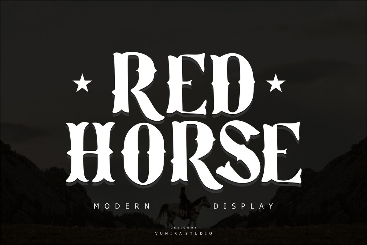 Ejemplo de fuente Red Horse