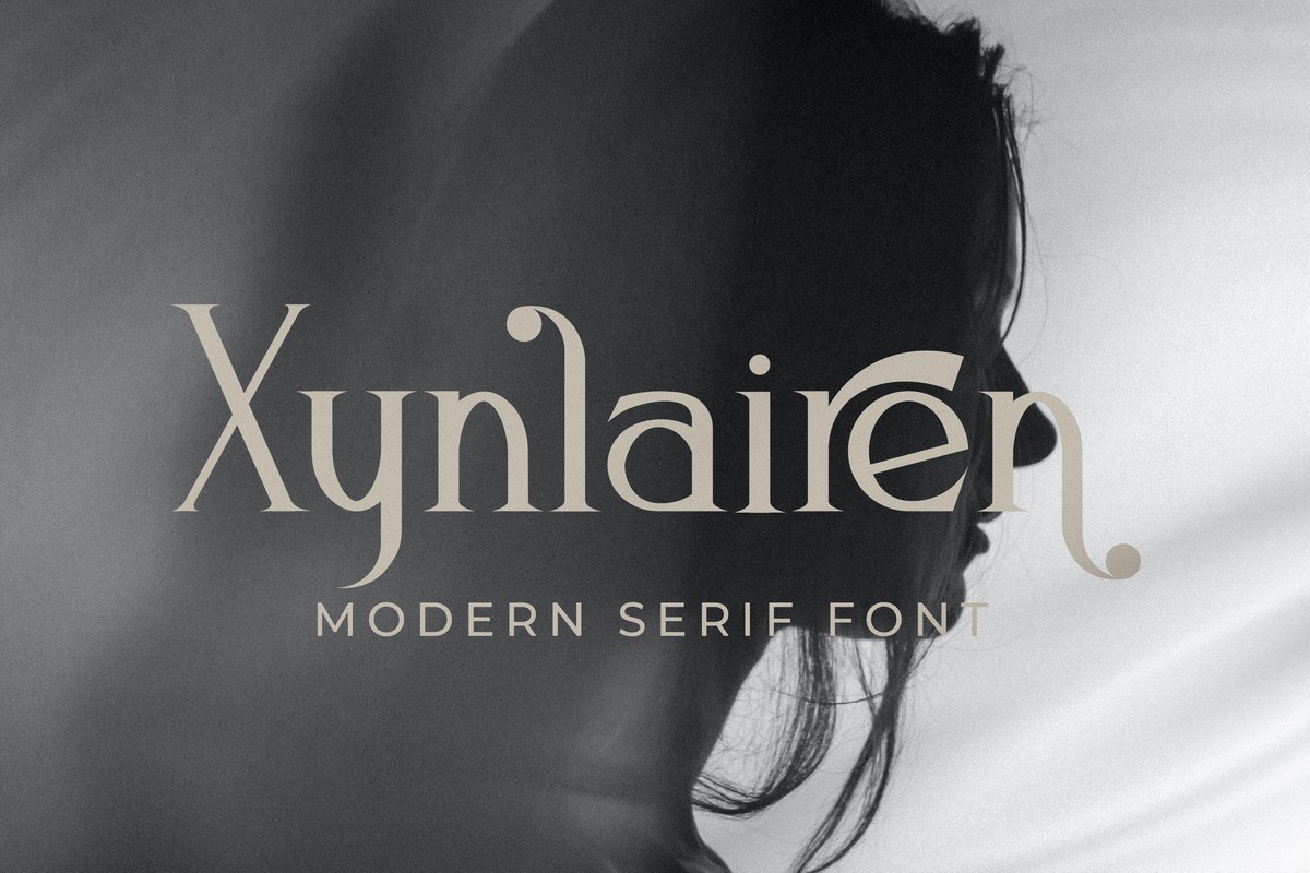 Ejemplo de fuente Xynlairen Regular