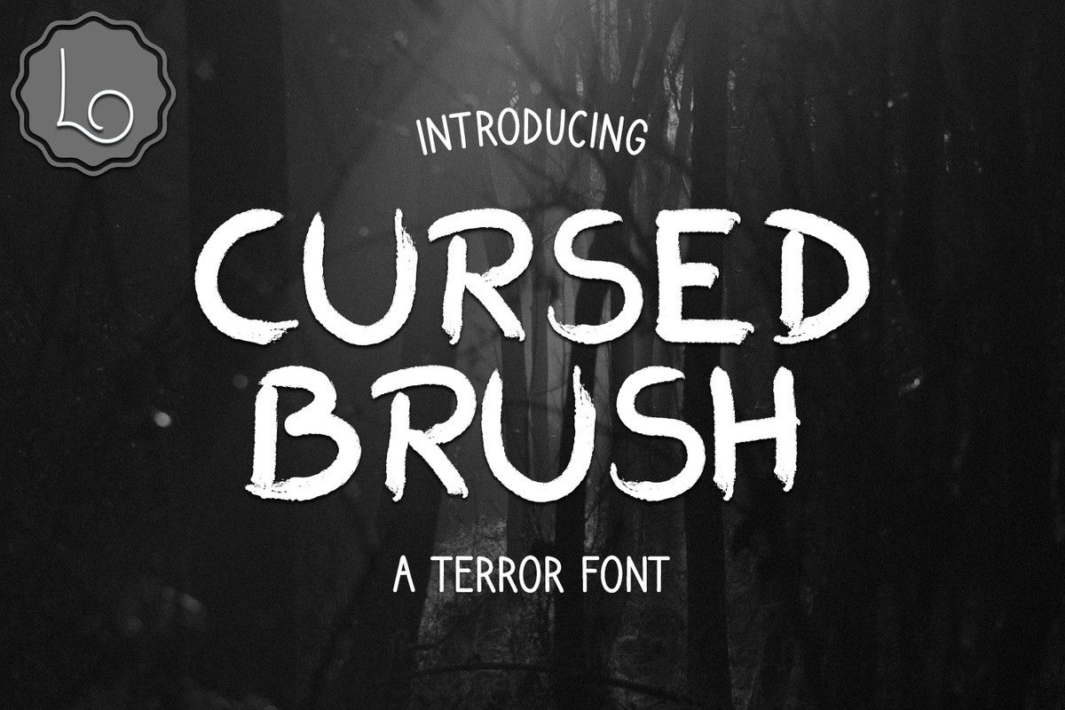 Ejemplo de fuente Cursed Brush