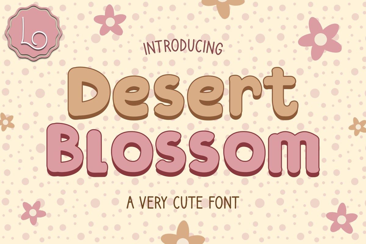 Ejemplo de fuente Desert Blossom Regular