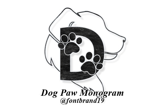 Ejemplo de fuente Dog Paw Monogram