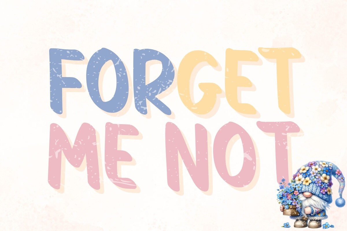 Ejemplo de fuente Forget Me Not