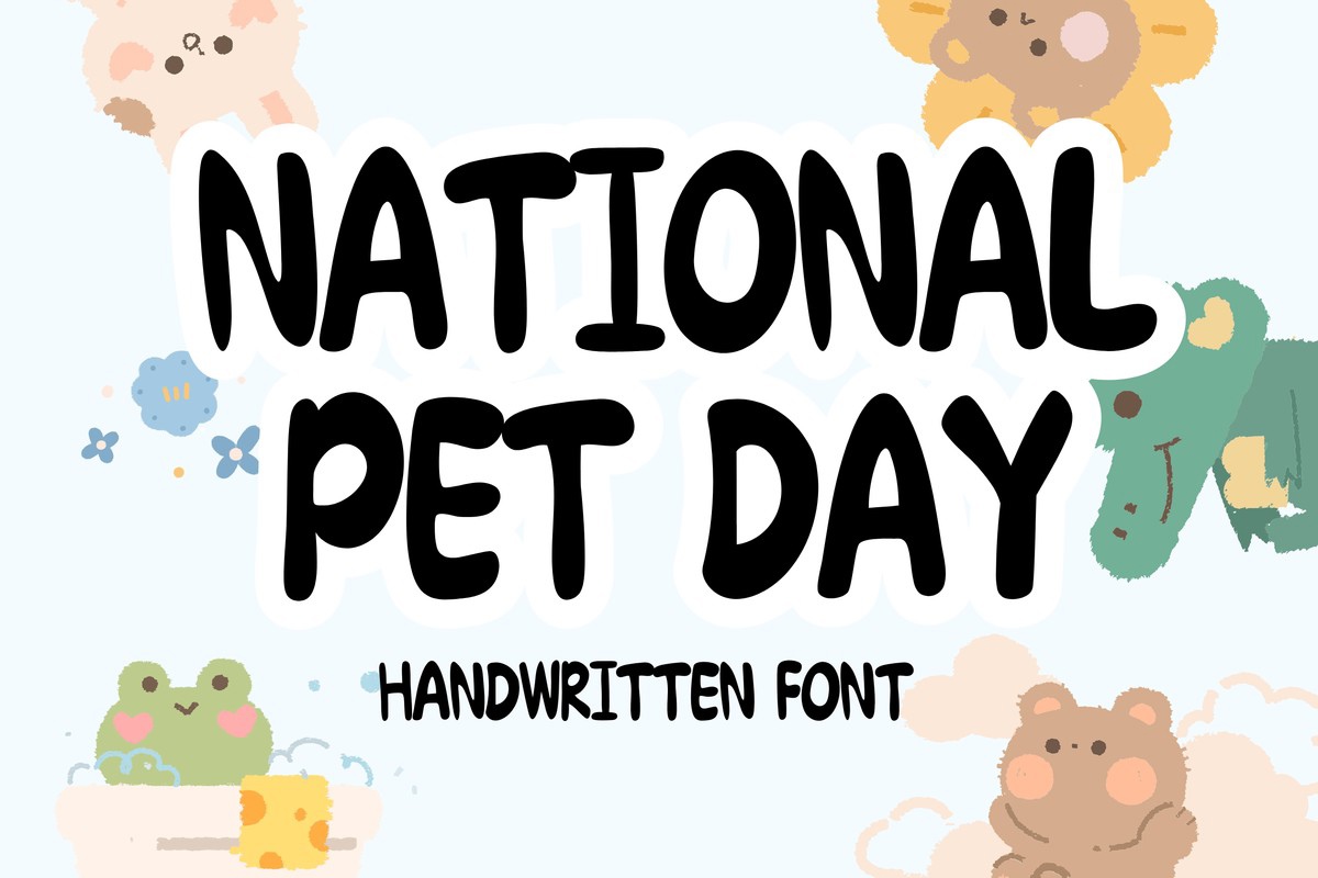 Ejemplo de fuente National Pet Day Regular