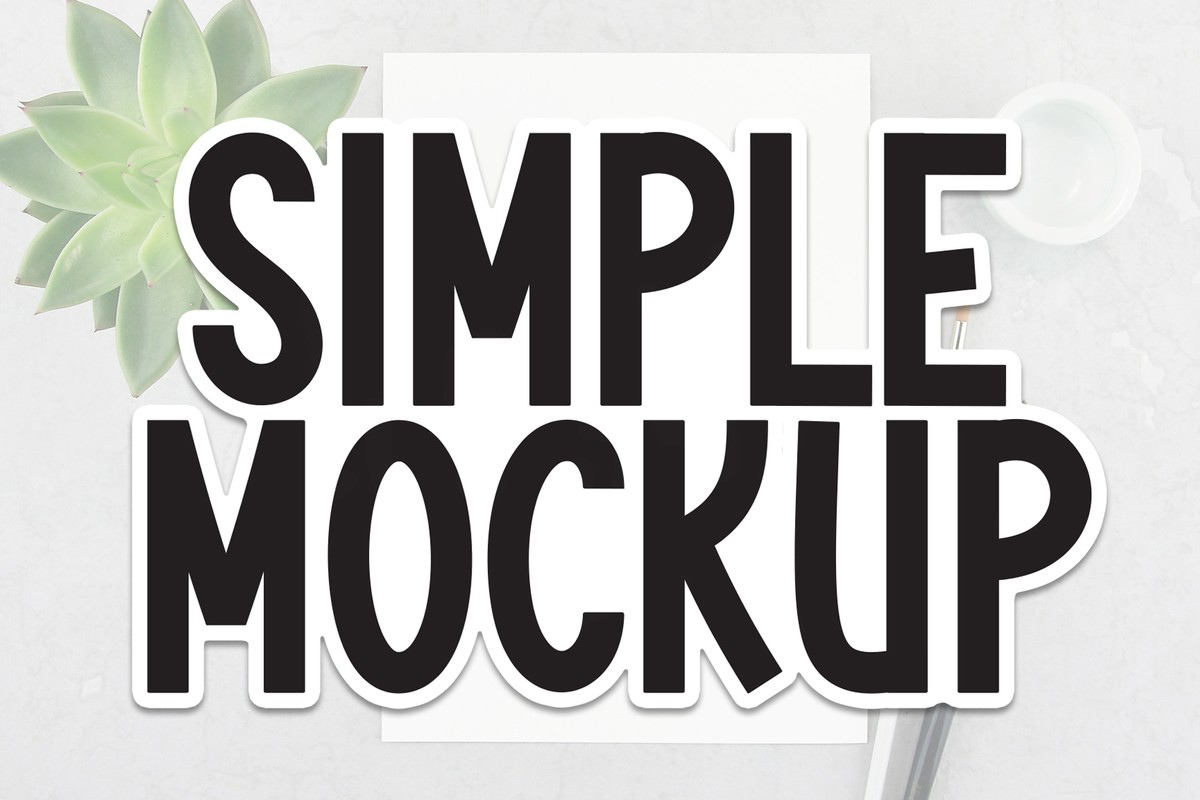 Ejemplo de fuente Simple Mockup Regular