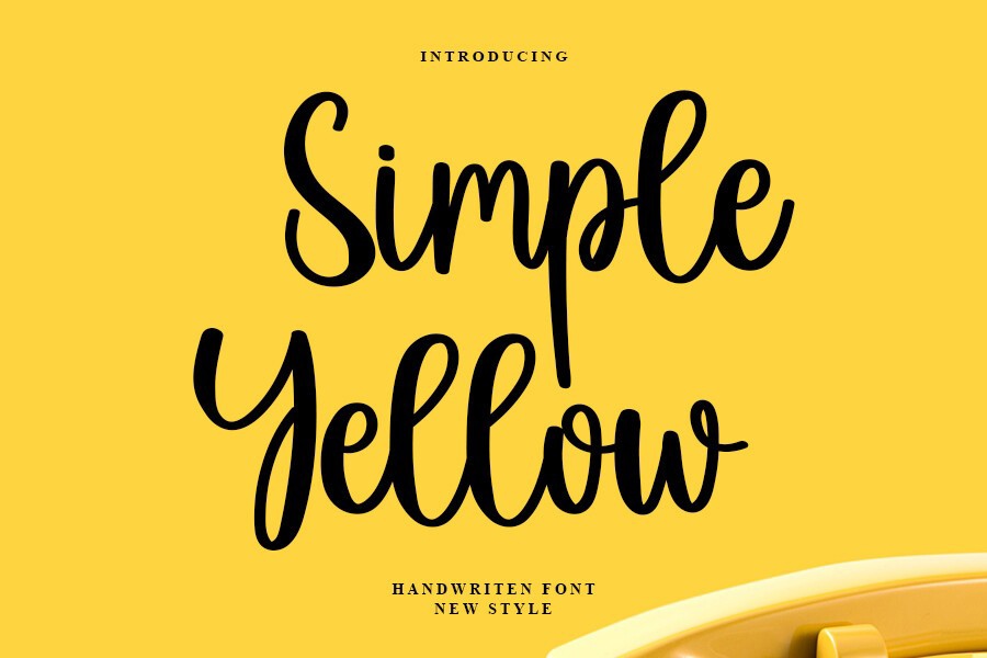 Ejemplo de fuente Simple Yellow