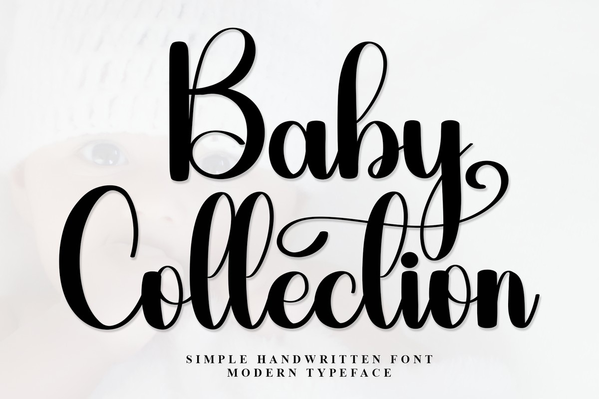 Ejemplo de fuente Baby Collection