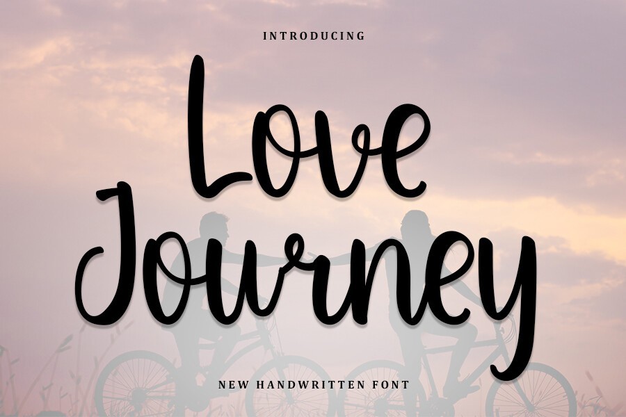 Ejemplo de fuente Love Journey Regular