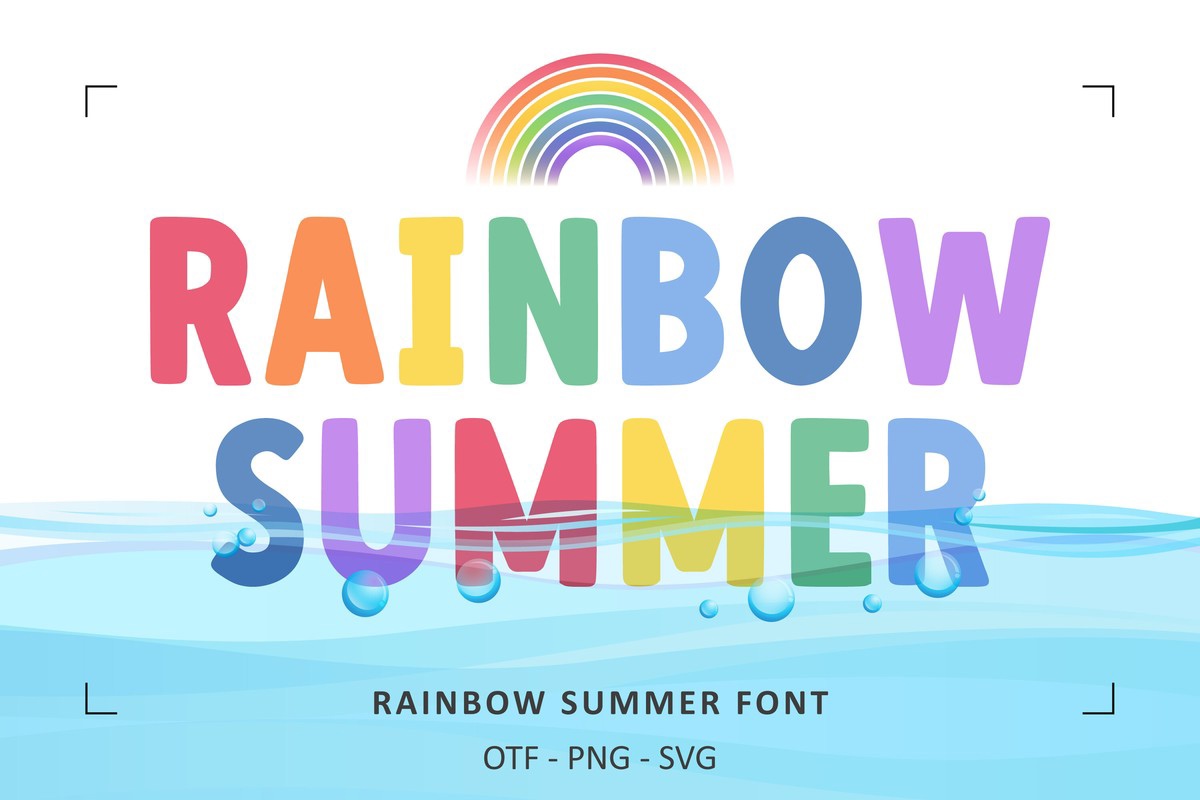 Ejemplo de fuente Rainbow Summer 8