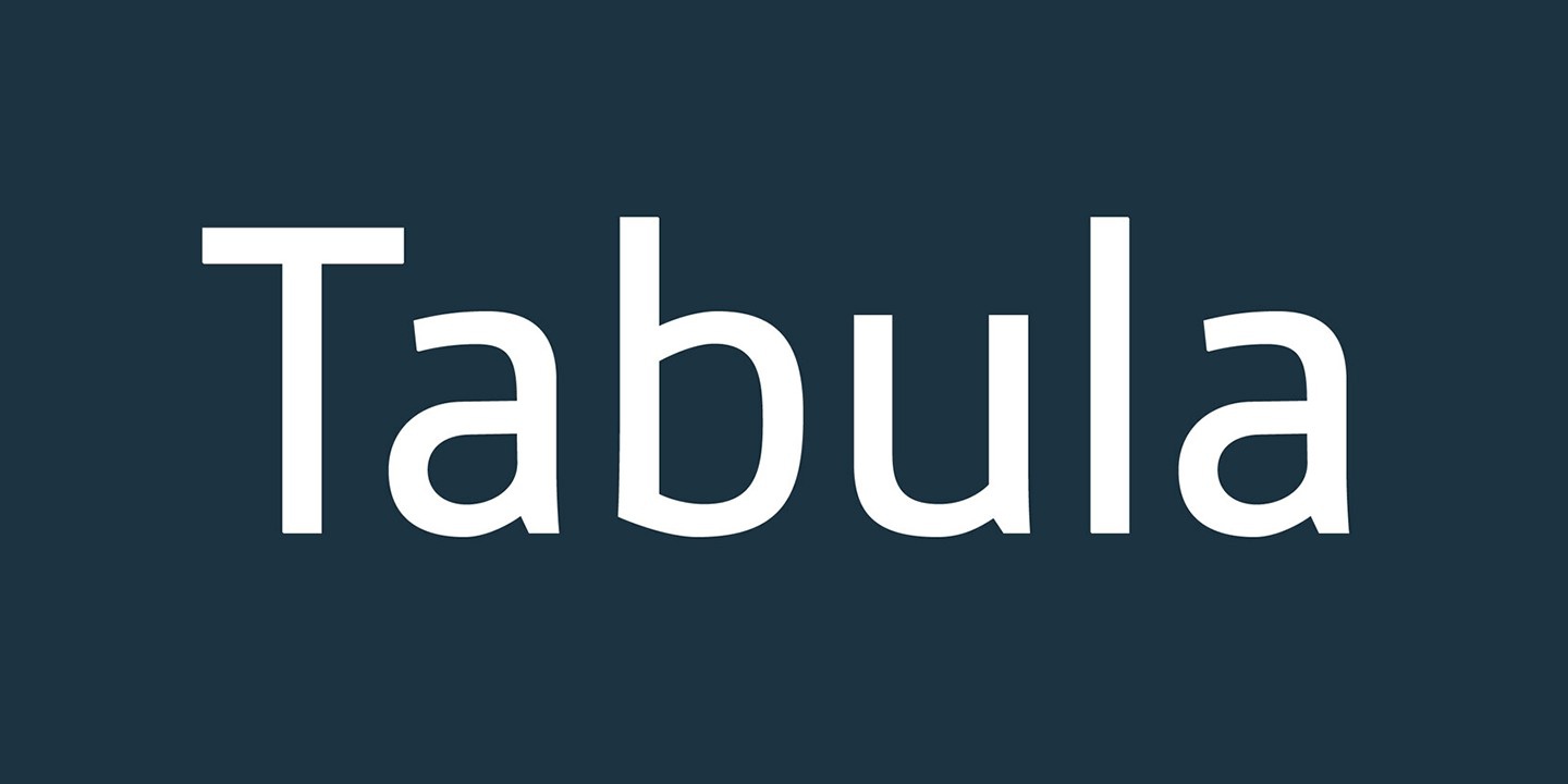 Ejemplo de fuente Tabula Black Italic