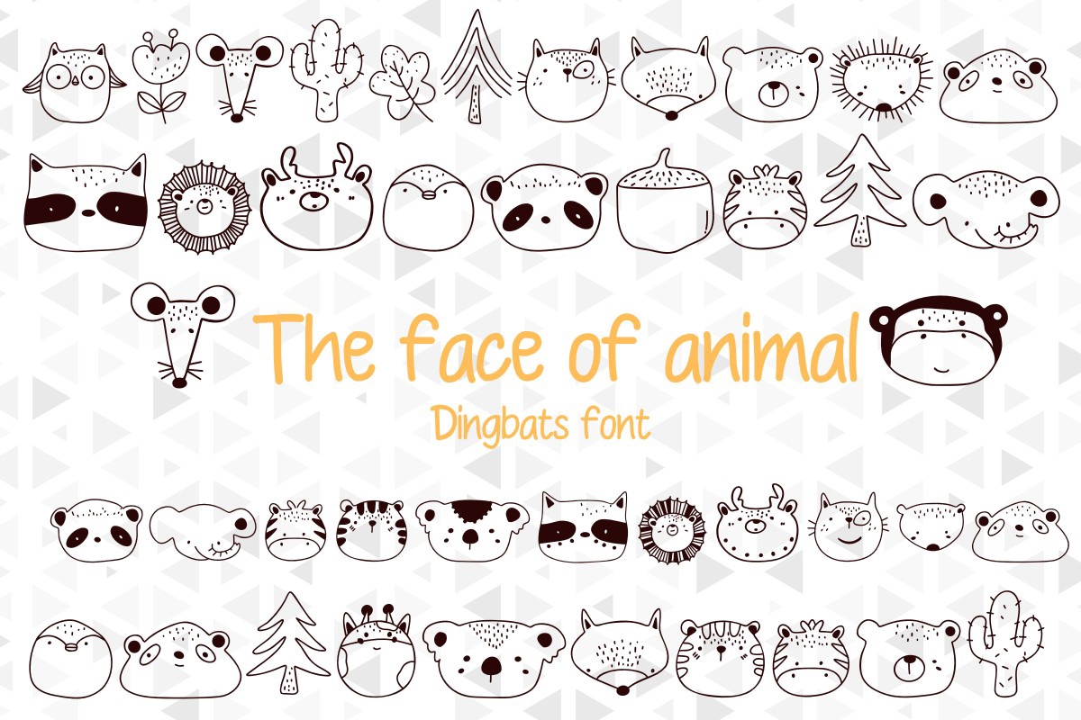 Ejemplo de fuente The Face of Animal