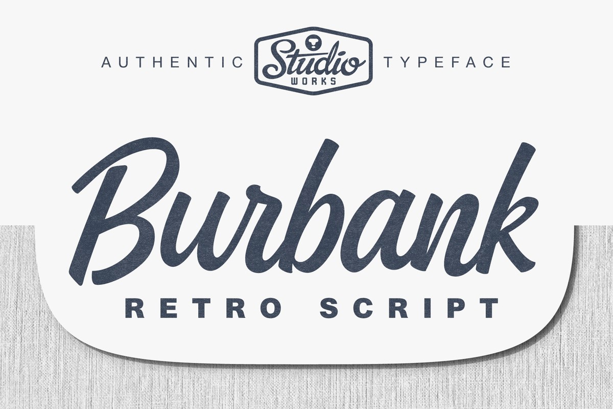 Ejemplo de fuente Burbank Script Regular