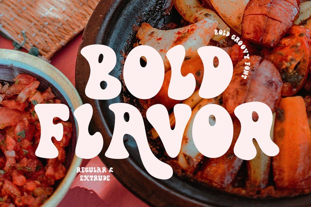 Ejemplo de fuente Bold Flavor