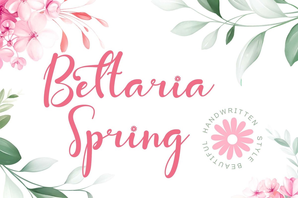 Ejemplo de fuente Bettaria Spring Regular