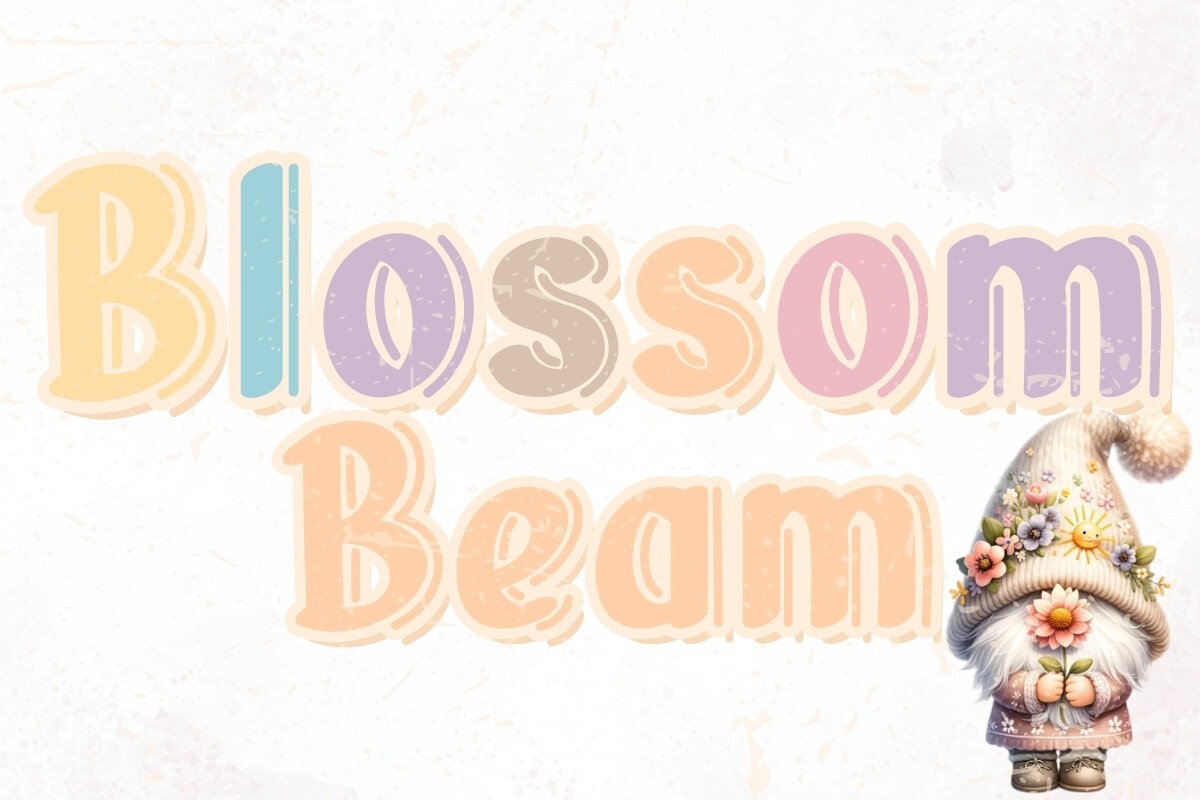 Ejemplo de fuente Blossom Beam Regular