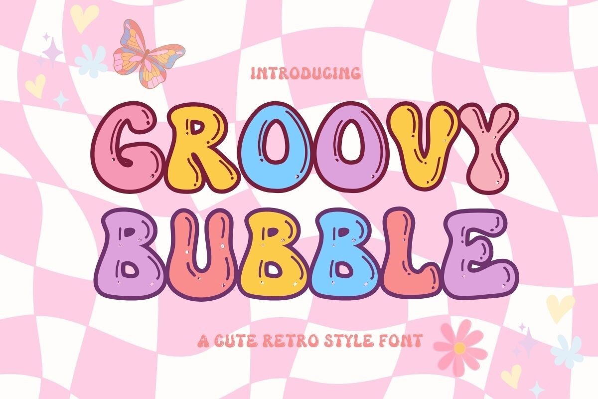 Ejemplo de fuente Groovy Bubble