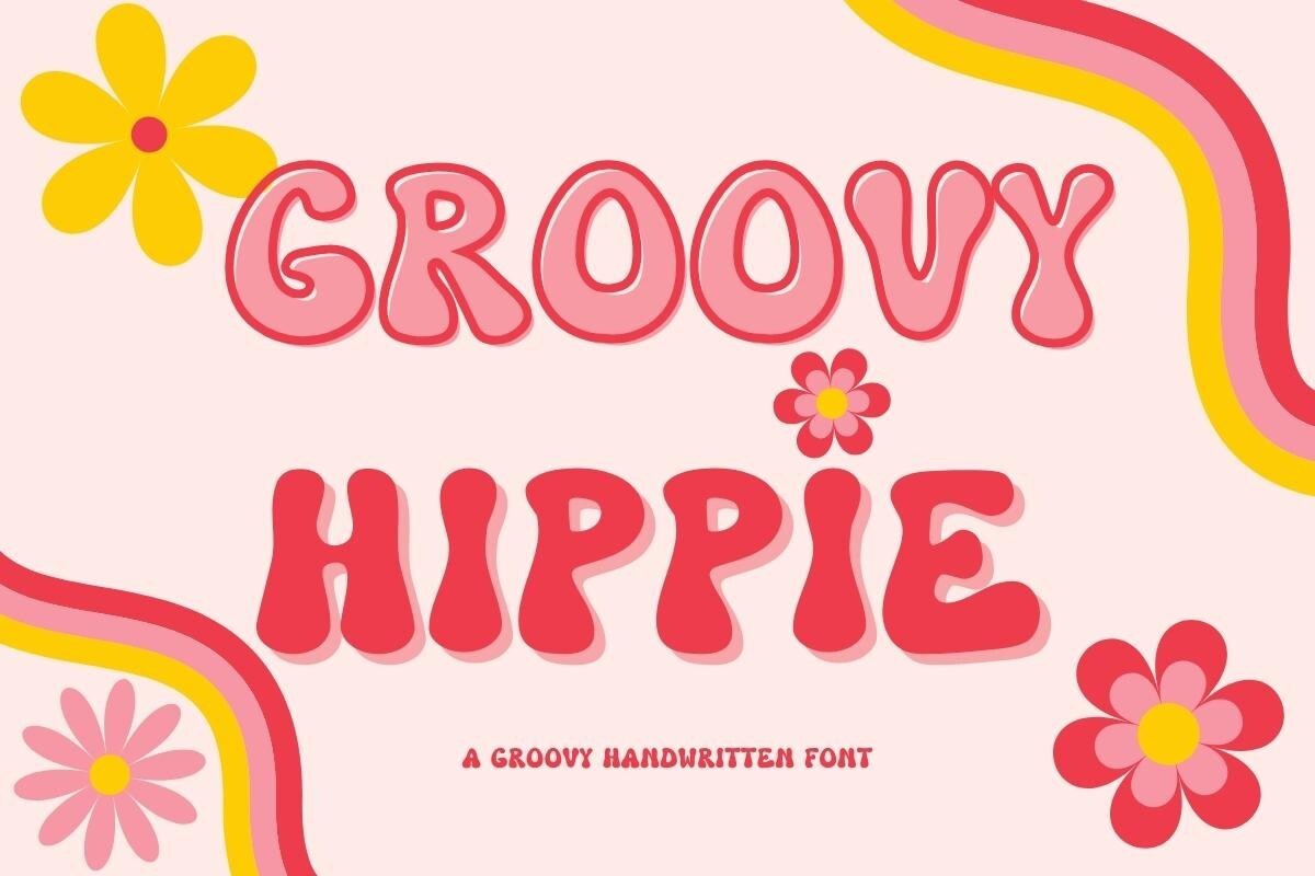 Ejemplo de fuente Groovy Hippie Regular